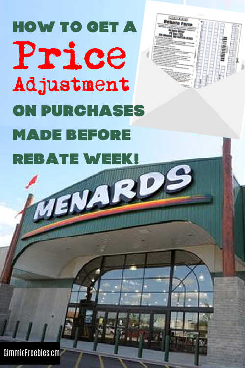 Menards 11 Price Adjustment Rebate Form 2023