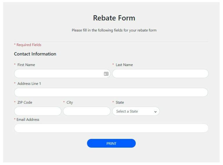 Menards Rebate Mail In Form