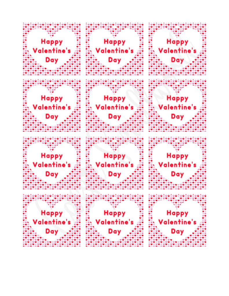 Free Printable Valentines Tags Pdf