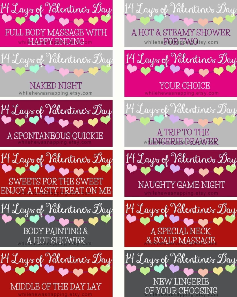 Printable Valentine Coupons For Husband
