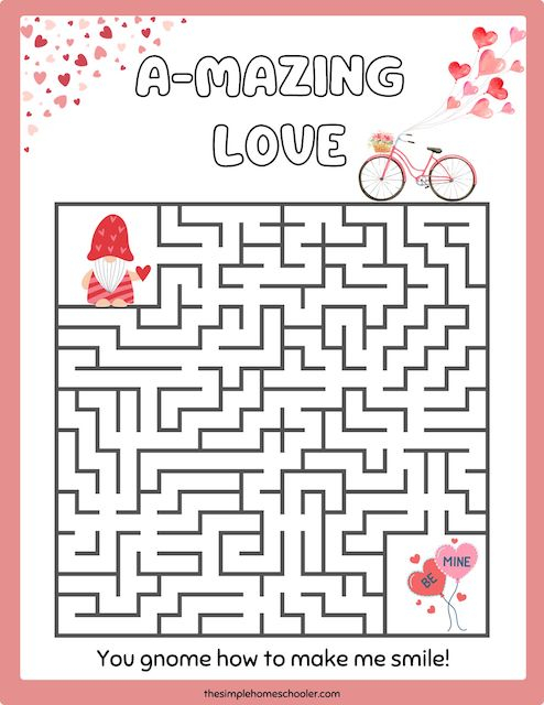Free Printable Valentine Mazes