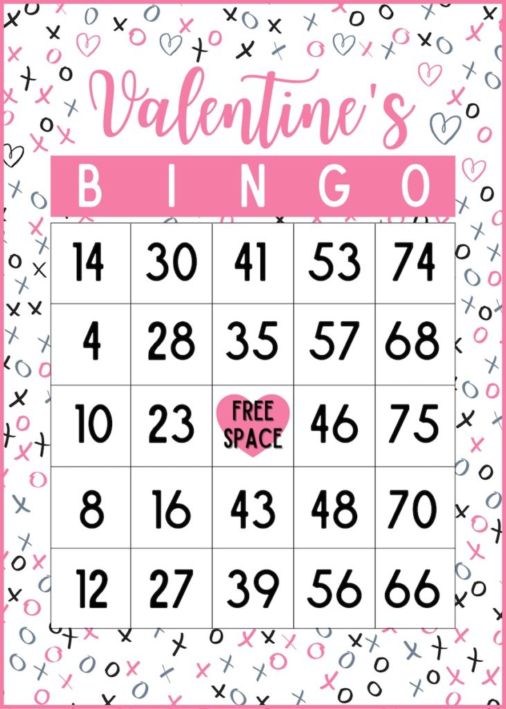 Valentines Bingo Printable Free