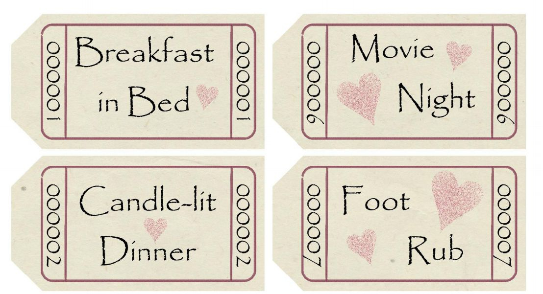 Printable Valentine Coupons For Husband