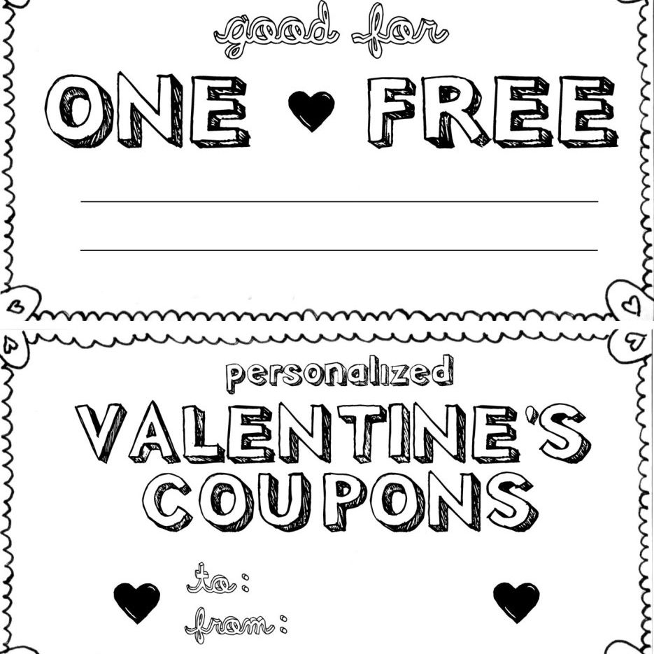Valentine Love Coupons Printable