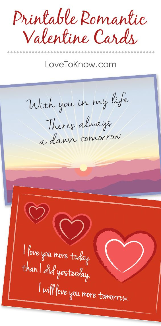 Free Printable Romantic Valentine Cards