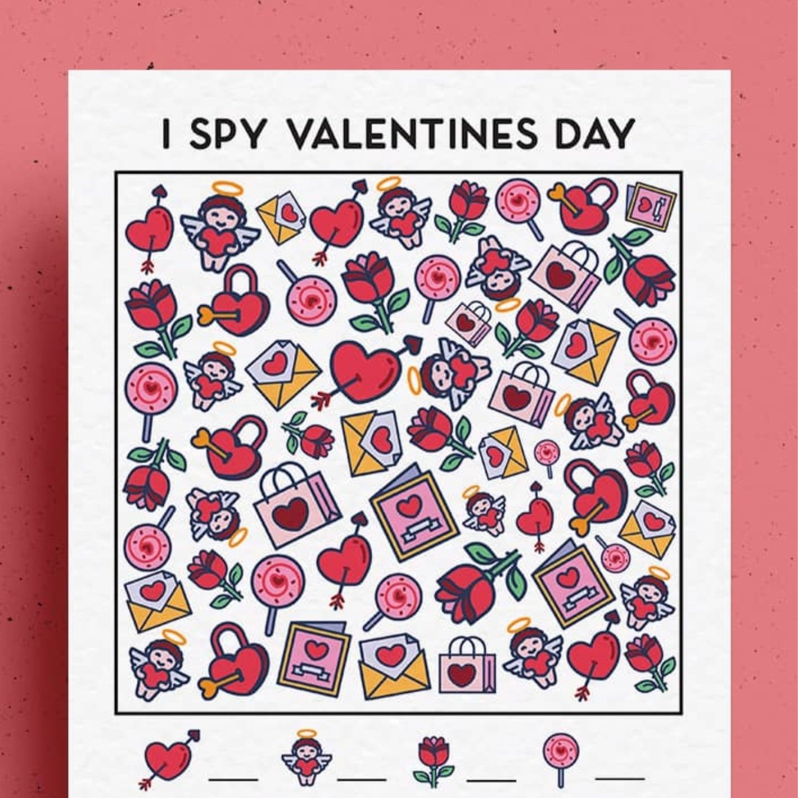 I Spy Valentine Printable