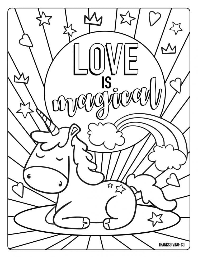 Valentines Printable Coloring Sheets