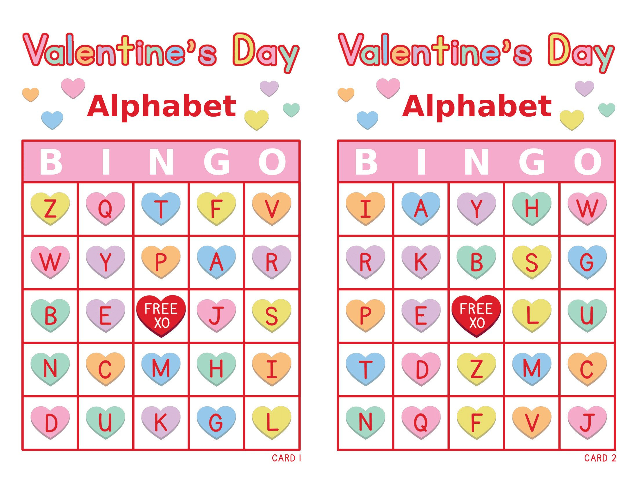1st Grade Valentine's Day Bingo Printable