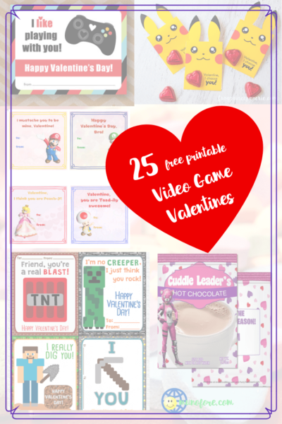 Printable Video Game Valentines