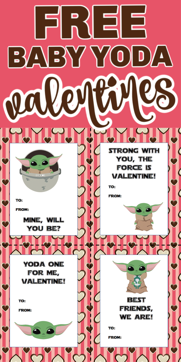 Baby Yoda Valentines Card Printable
