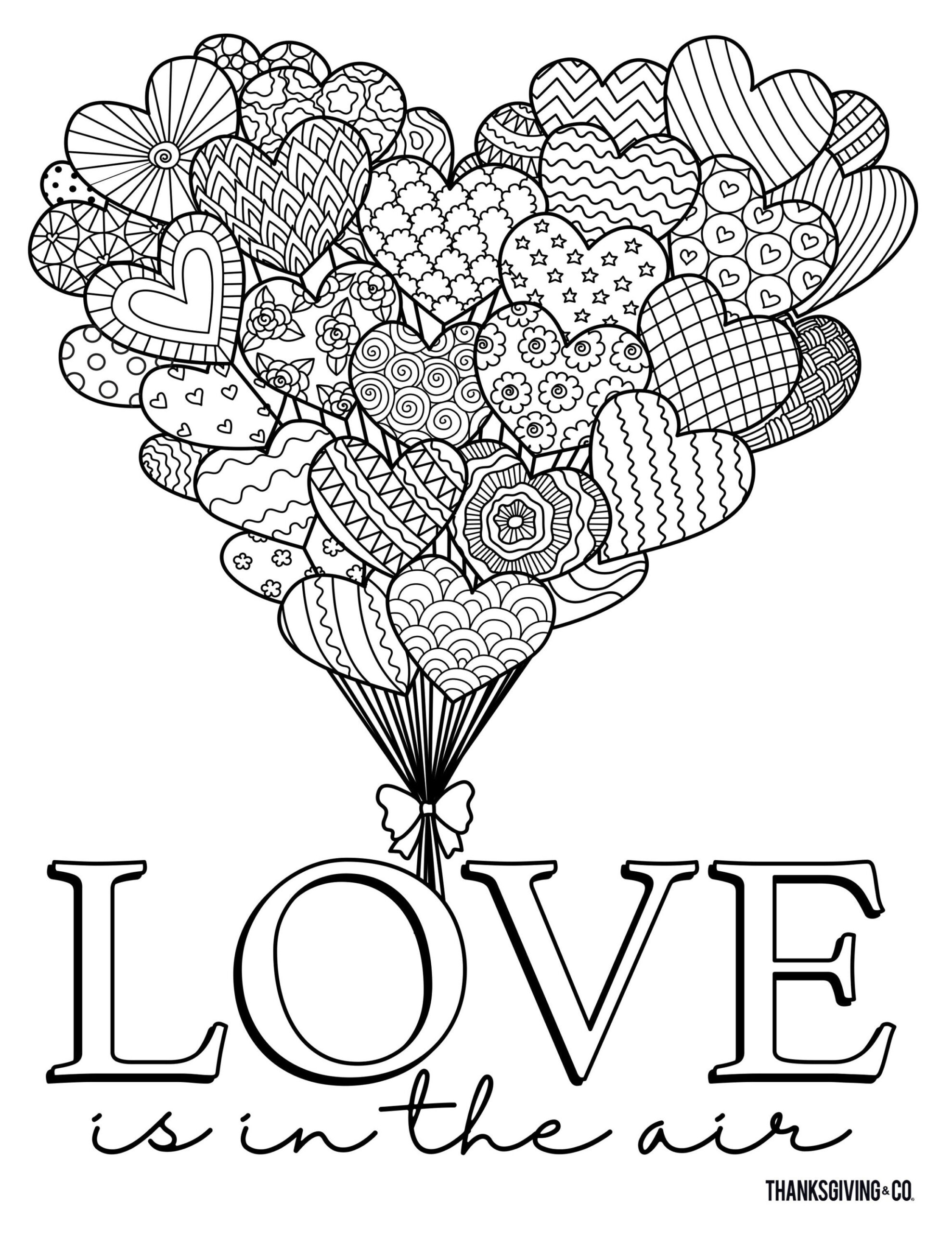 Free Printable Adult Coloring Pages Valentine's Day