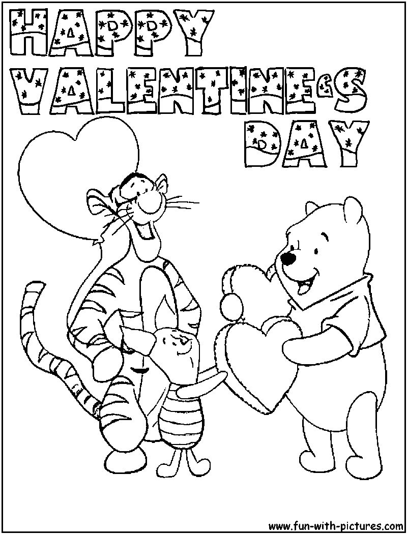 Printable Valentines Day Coloring Pages Disney