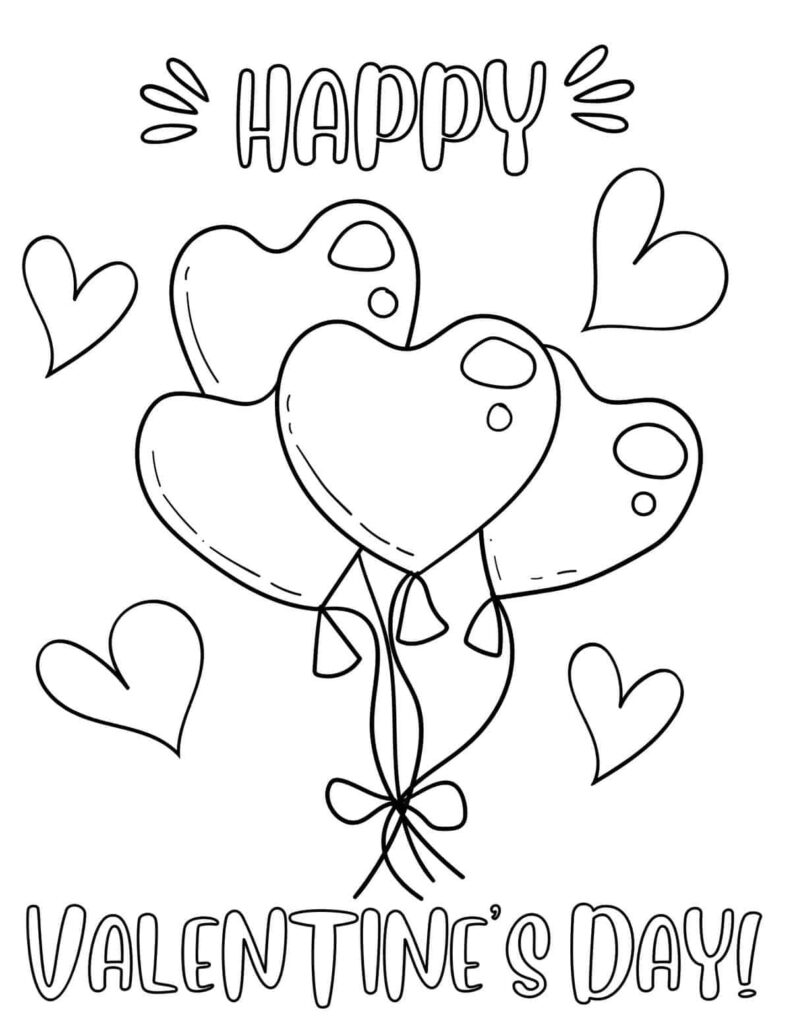 Printable Valentines Coloring Pages Pdf