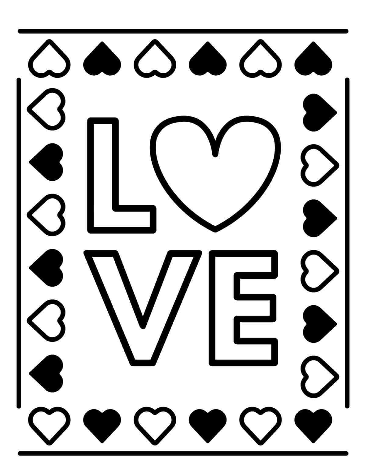 Valentine's Coloring Pages Printable