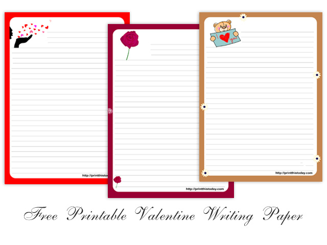 Valentine Stationery Free Printable