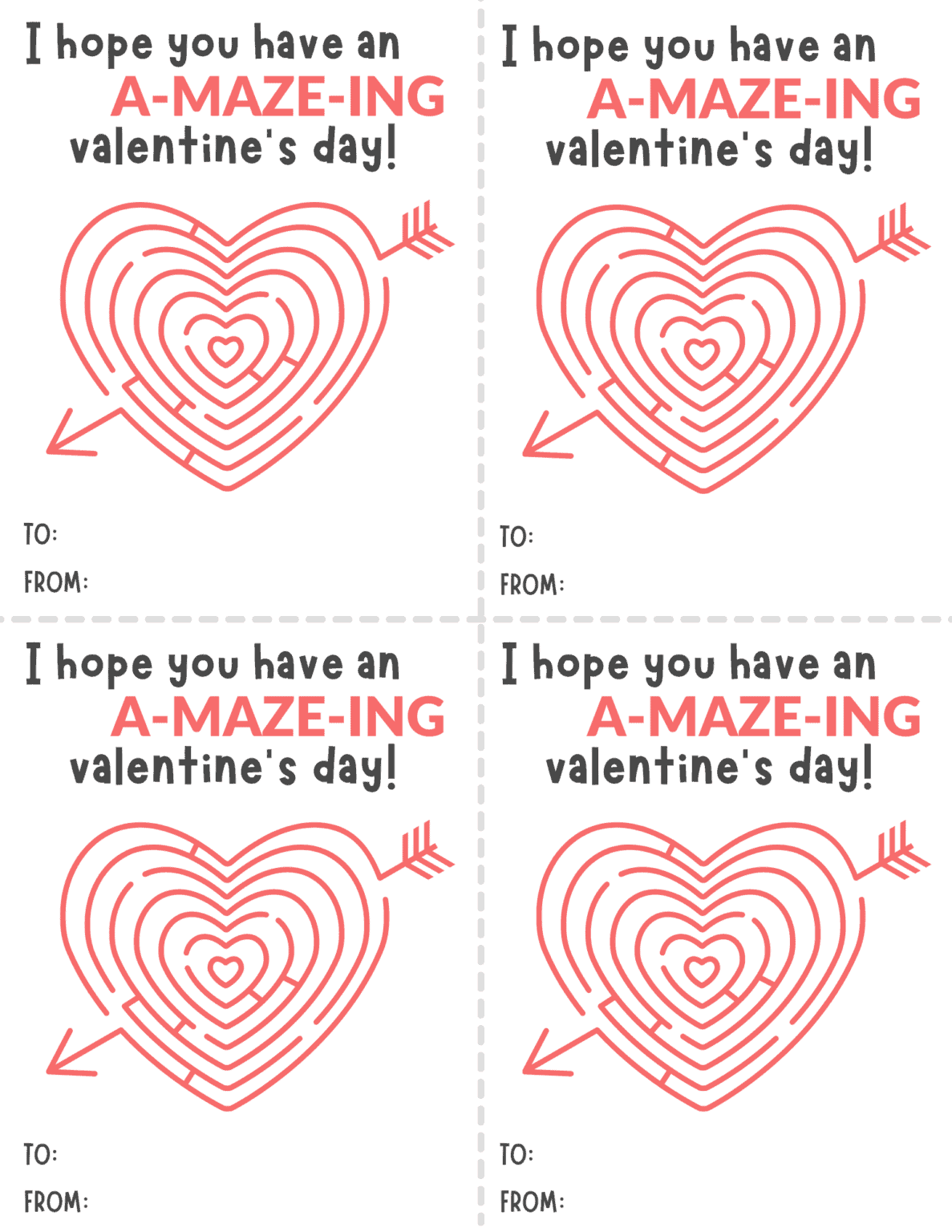 A Maze Ing Valentine Printable
