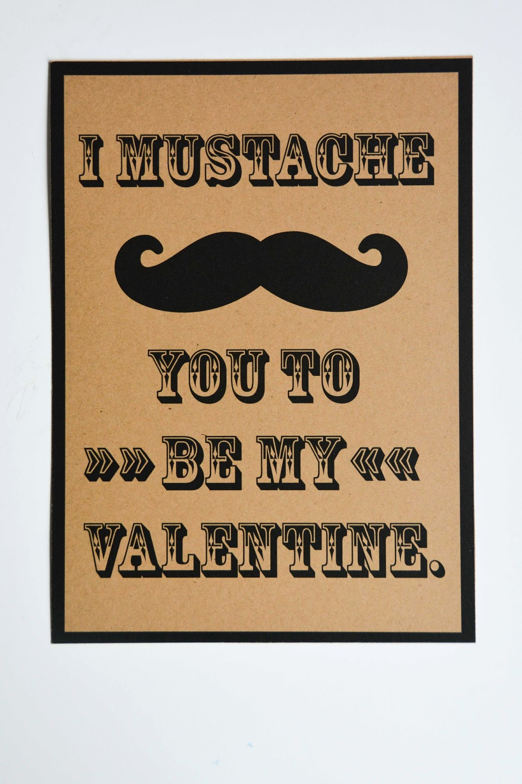 Mustache Valentine Printable Free