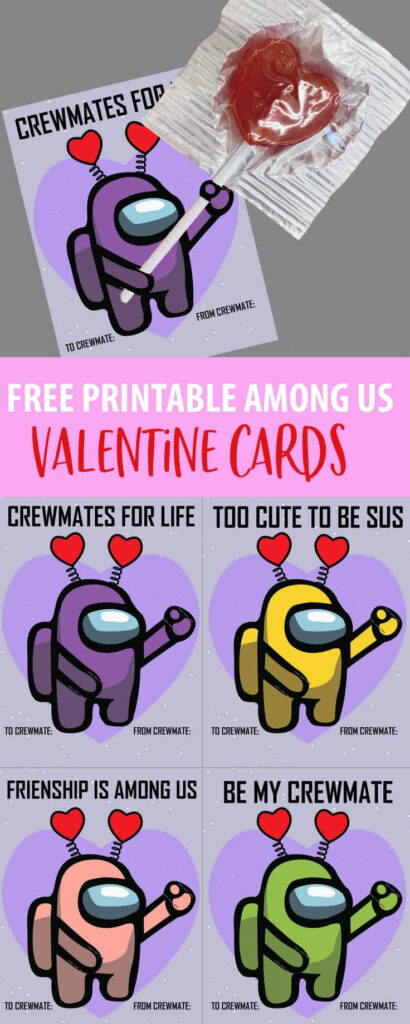 Among Us Valentines Printable Free