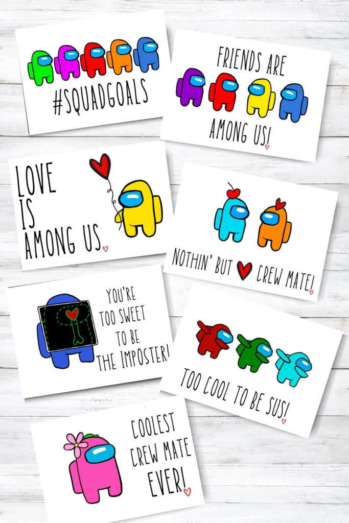 Among Us Valentines Printable Free