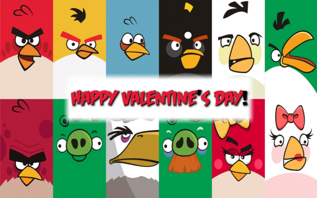 Angry Bird Valentine Cards Printable