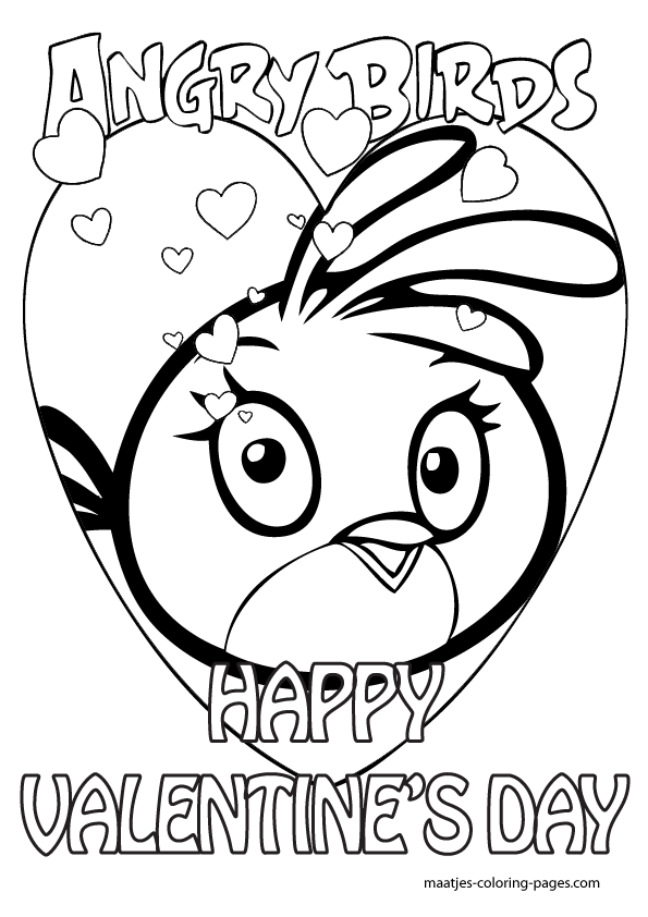 Angry Bird Valentine Cards Printable