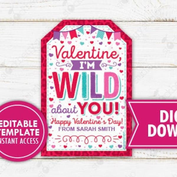 Animal Cracker Valentine Printable