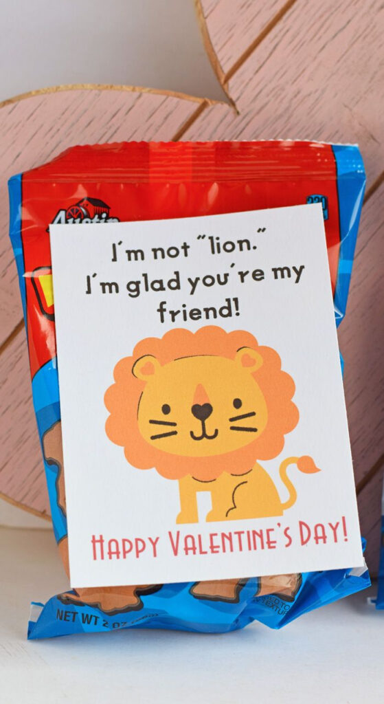Animal Cracker Valentine Printable