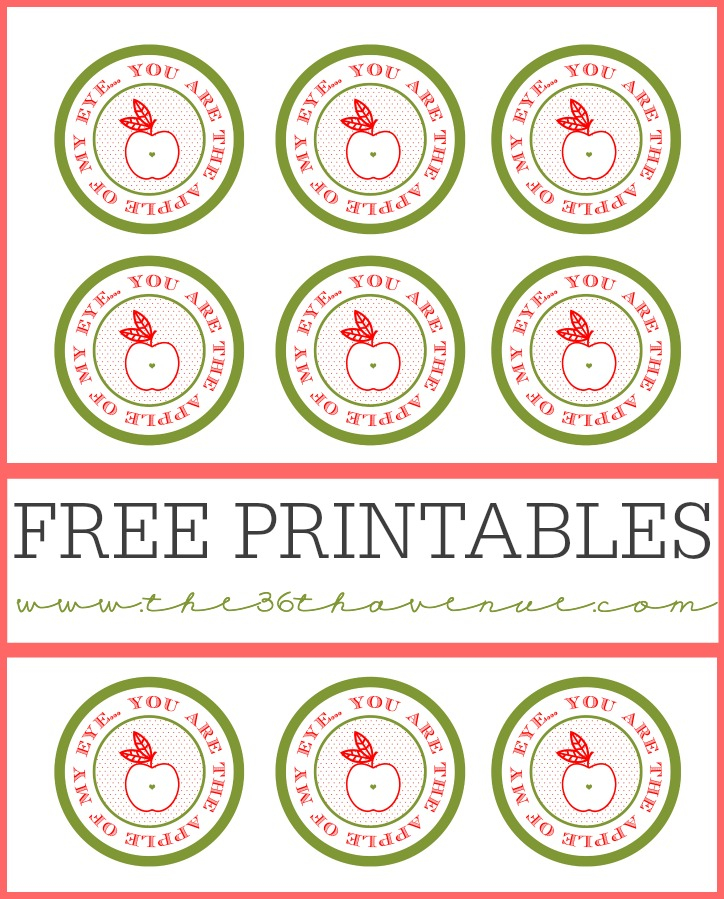 Apple Of My Eye Valentine Free Printable