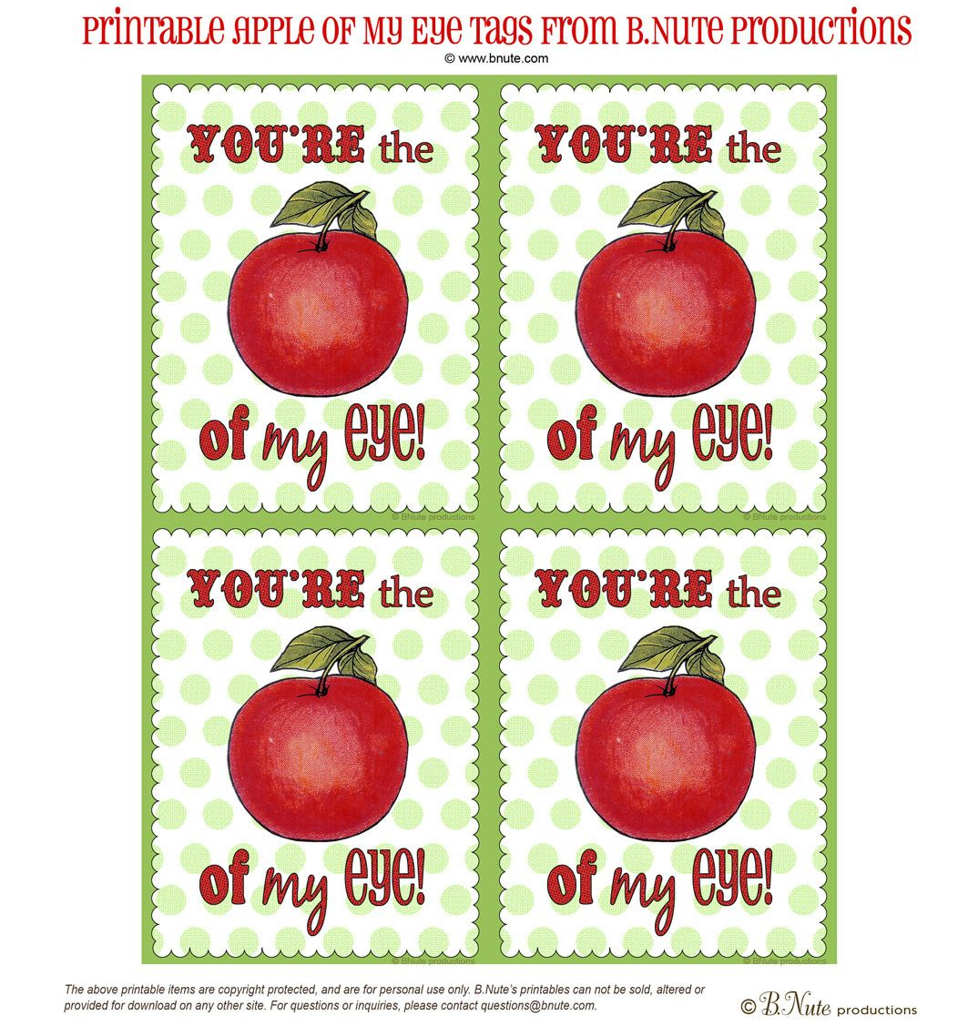 Apple Of My Eye Valentine Printable Baby Puffs