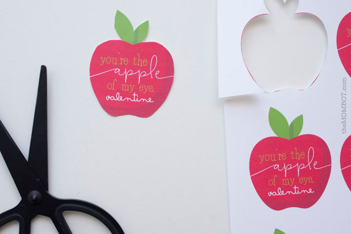 You're The Apple Of My Eye Valentine Printable