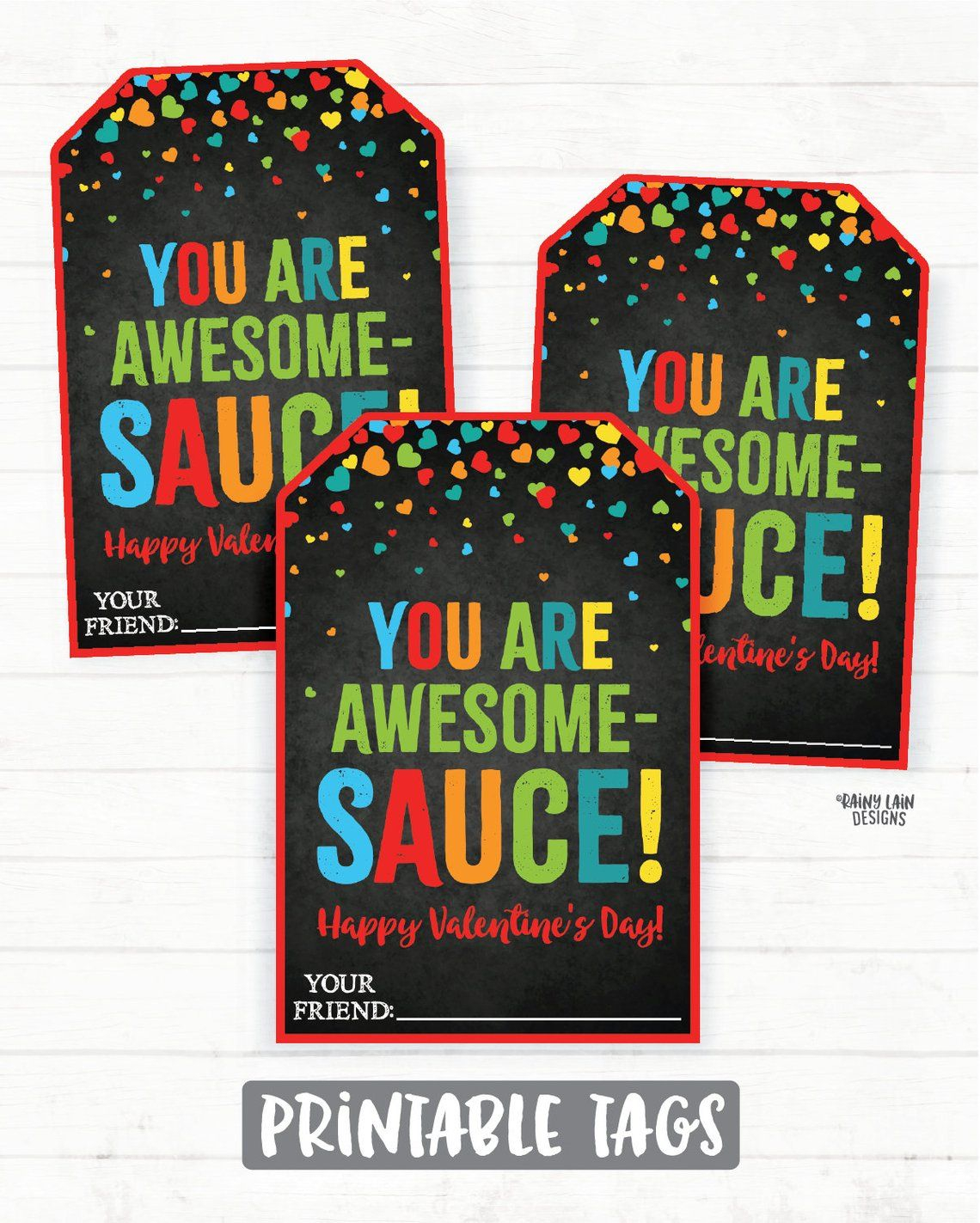 Apple Sauce Valentine Printable Label