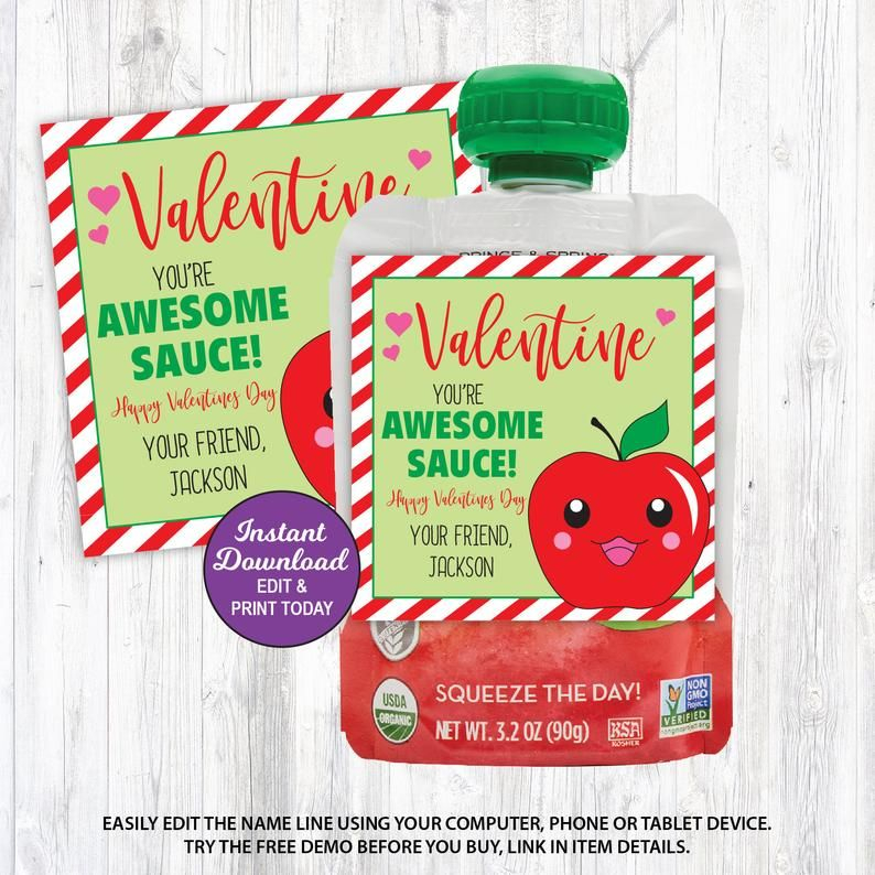 Awesome Sauce Valentine Printable Pinterest