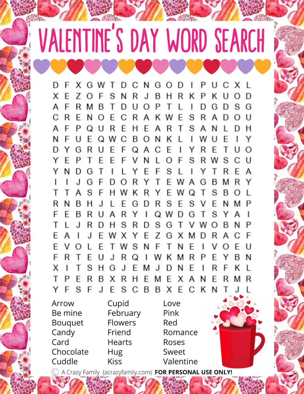 Valentine's Day Printable Puzzles