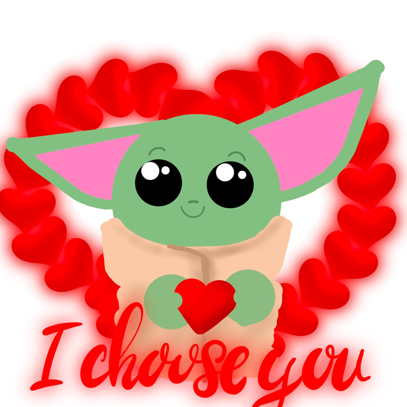 Baby Yoda Valentines Printable