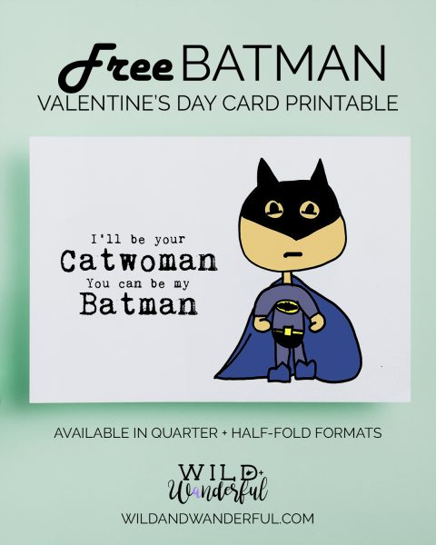 Batman Valentine Blank Printable