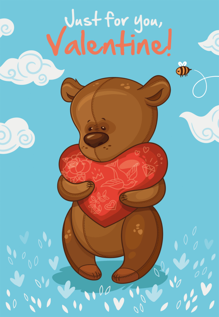 Bear Hug Valentine Printable