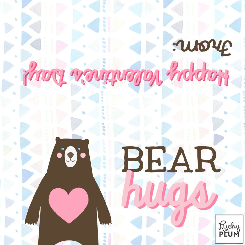 Bear Hug Valentine Printable