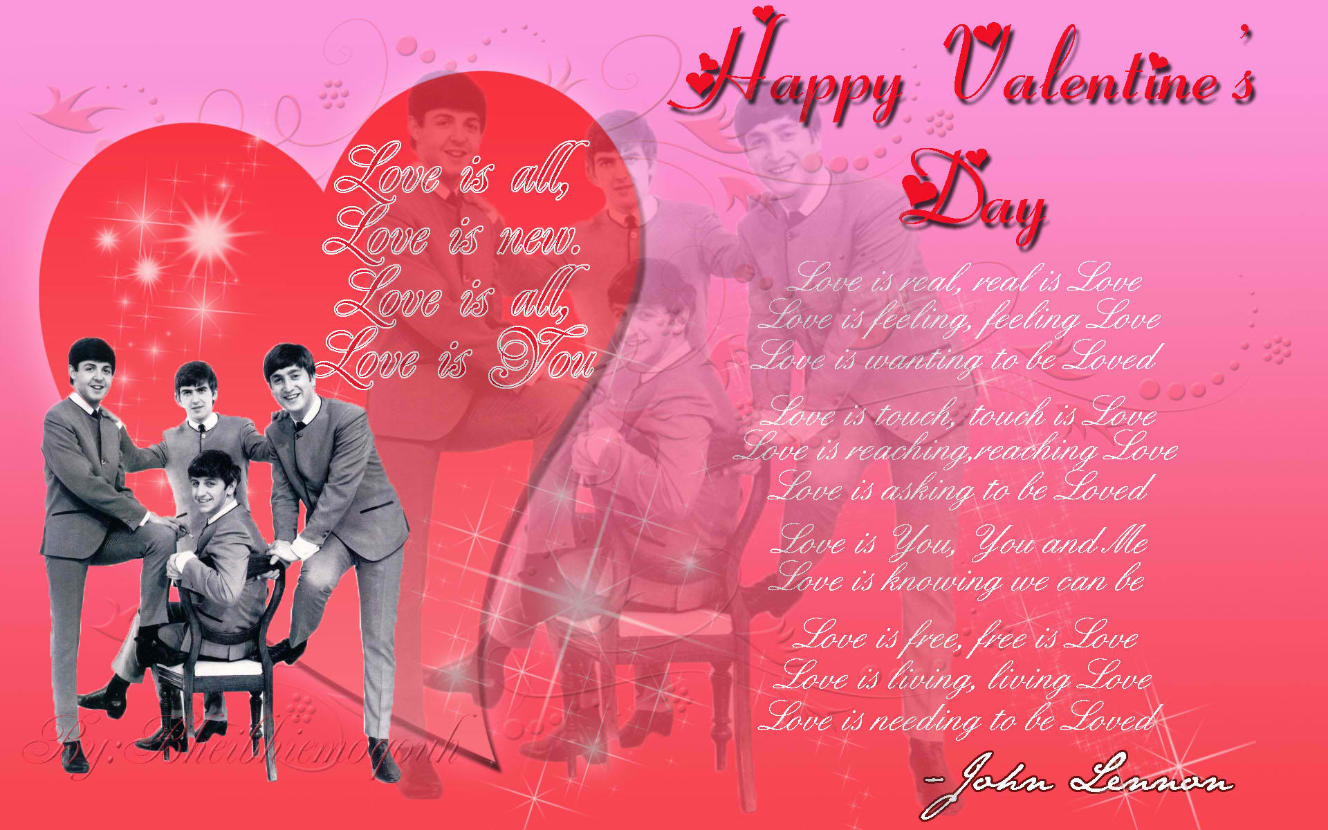 Beatles Valentines Day Cards Printable
