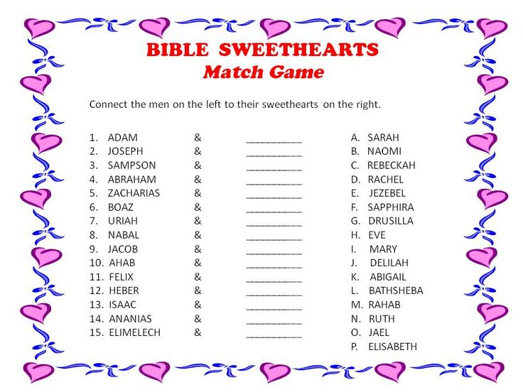 Free Printable Valentine Games For Church Groups