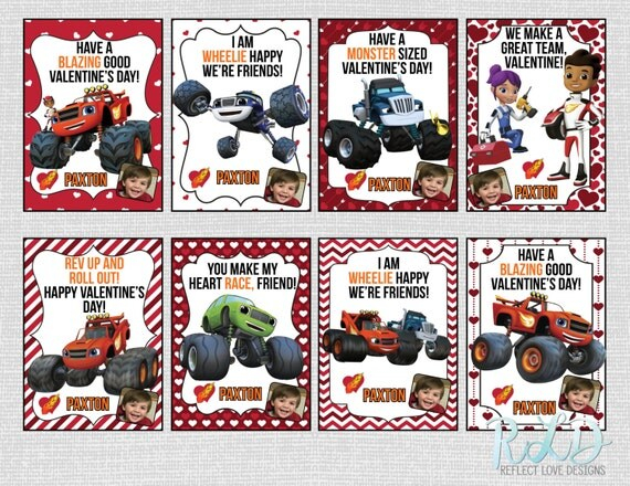 Blaze And The Monster Machines Valentines Printables