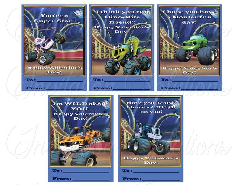 Blaze And The Monster Machines Valentines Printables