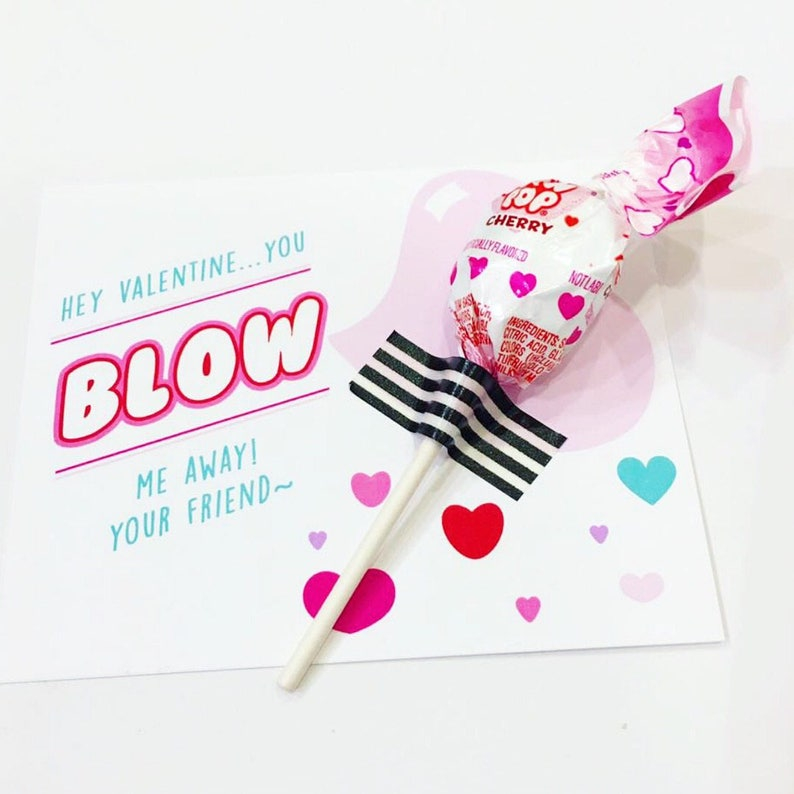 Blow Pop Valentine Printables