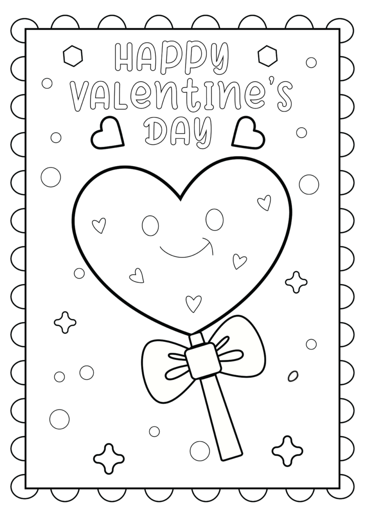 Printable Happy Valentines Day Coloring Pages