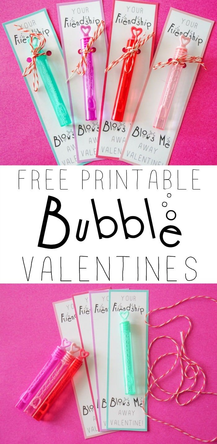 Bubble Valentine Free Printable