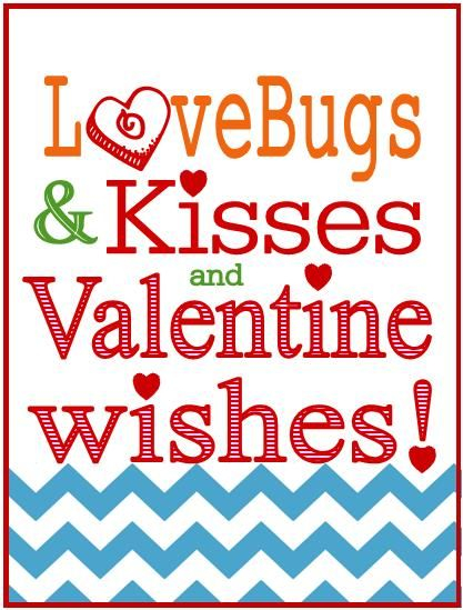 Bugs And Kisses Valentine Free Printable