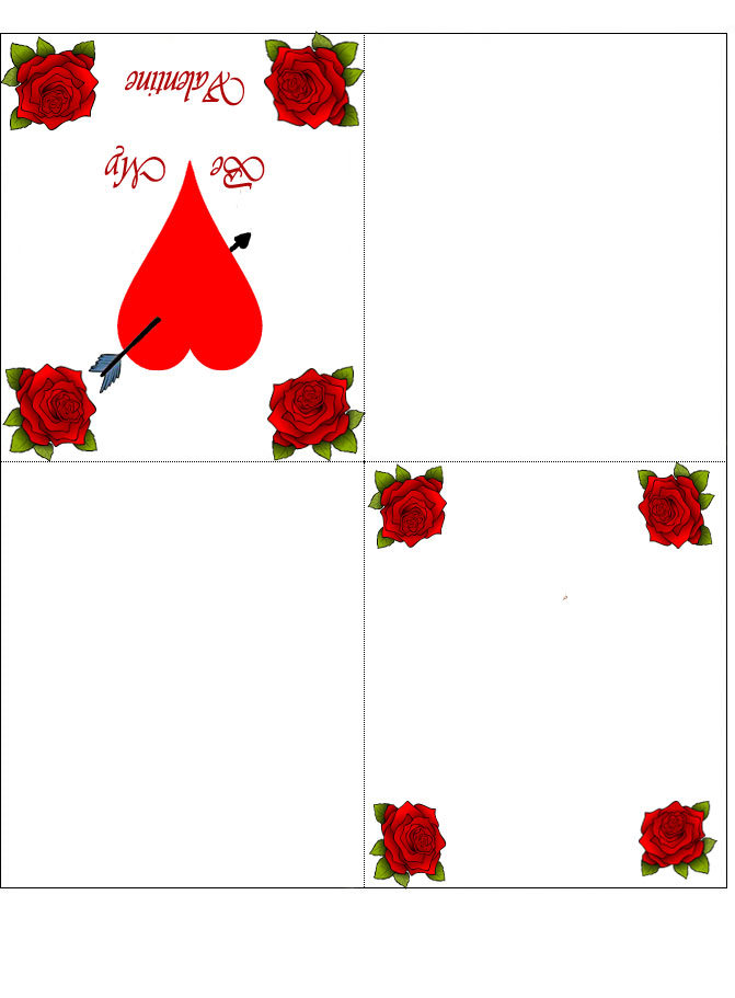 Foldable Printable Valentines Day Card