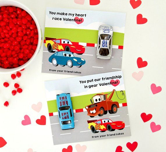 Cars 3 Printable Valentines Cards
