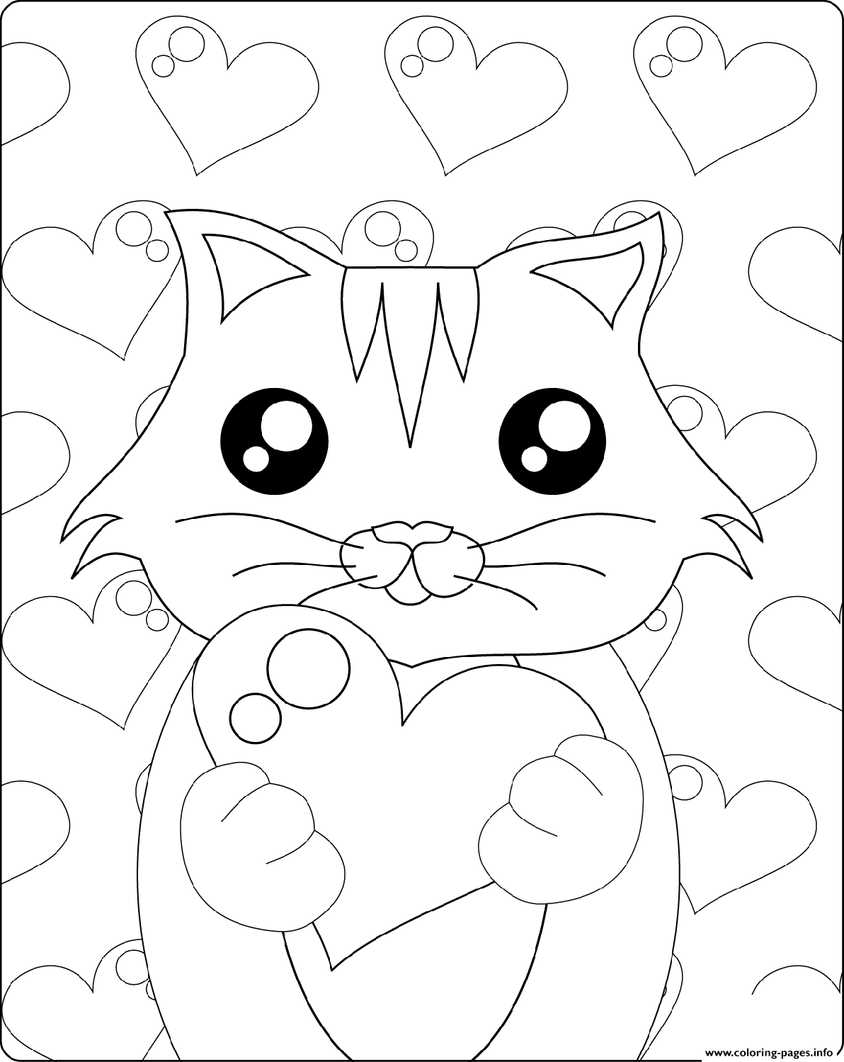 Cat Valentine Printables To Color
