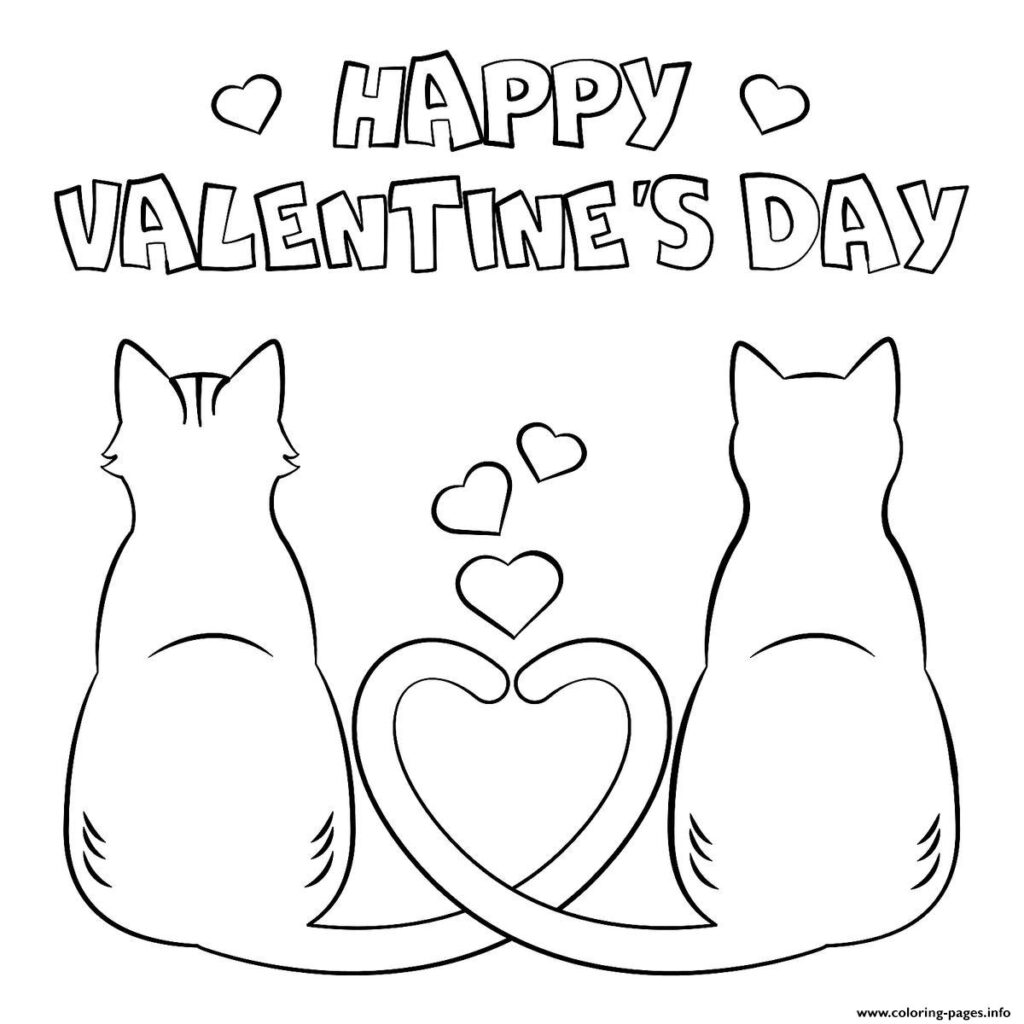 Cat Valentine Printables To Color