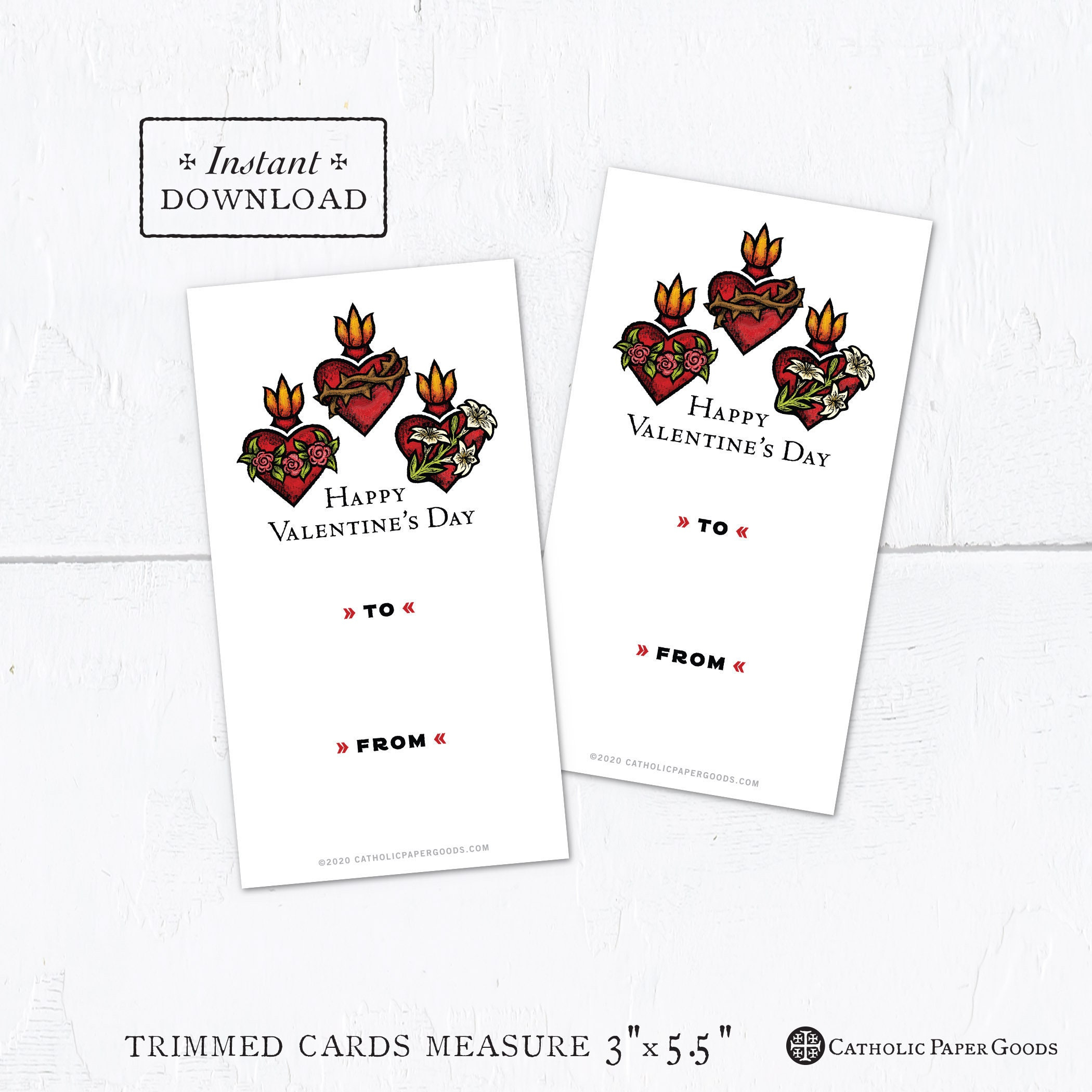 Free Printable Catholic Valentine Cards